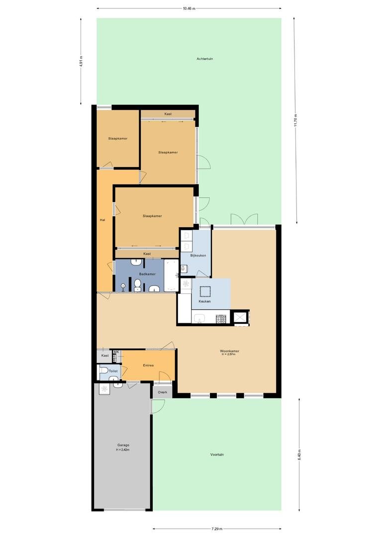 Begane grond met tuin