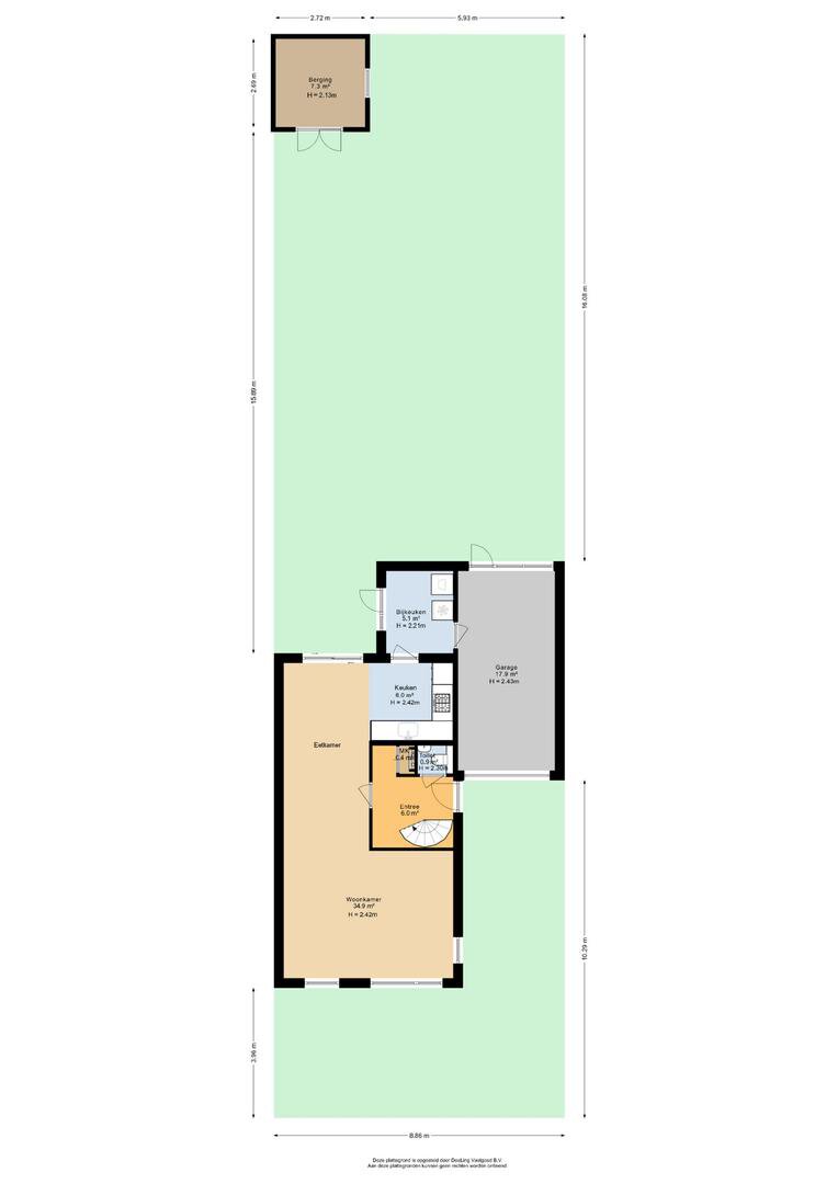 Begane grond met tuin